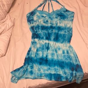 Light blue tie dye dress
